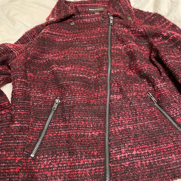 dana buchman Pink And Black Tweed jacket size 4. - Picture 2 of 5